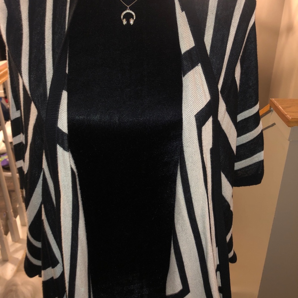 Black & cream cardigan